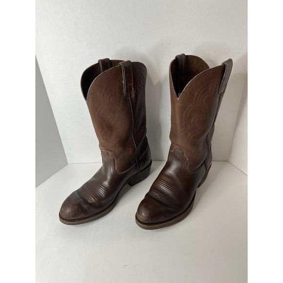 Durango Men 8.5D Brown Leather Mid Calf Almond Toe...